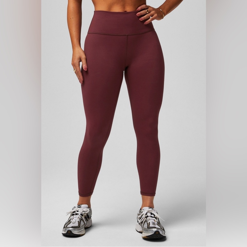 Fabletics 3X Powerhold Burgundy Leggings